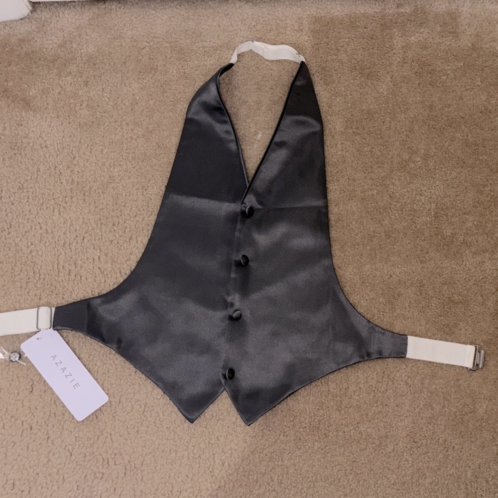 Azazie Boys Grey Vest-NWT